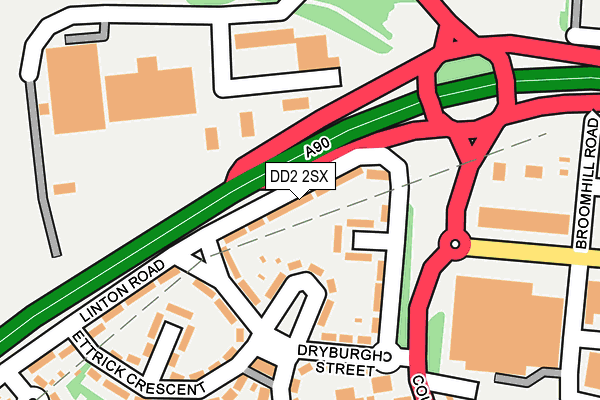 DD2 2SX map - OS OpenMap – Local (Ordnance Survey)