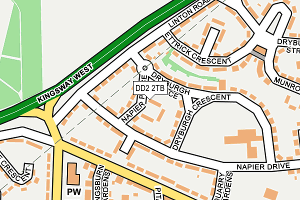 DD2 2TB map - OS OpenMap – Local (Ordnance Survey)