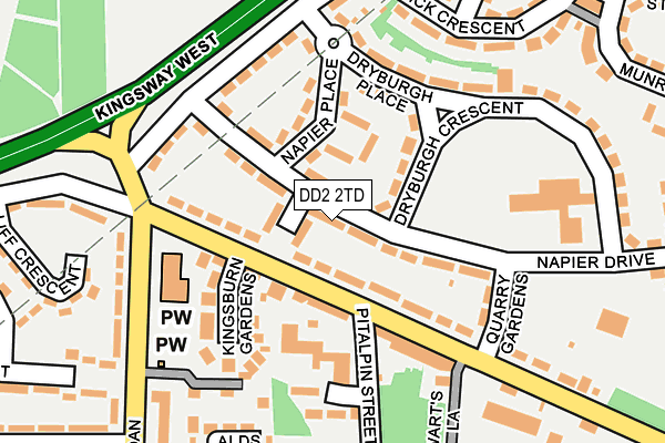 DD2 2TD map - OS OpenMap – Local (Ordnance Survey)