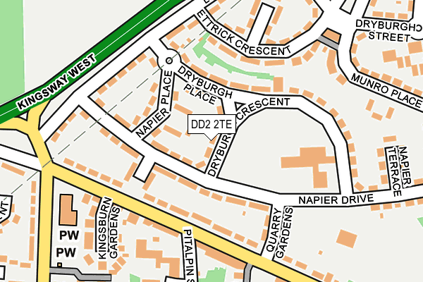 DD2 2TE map - OS OpenMap – Local (Ordnance Survey)