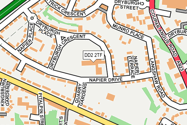 DD2 2TF map - OS OpenMap – Local (Ordnance Survey)