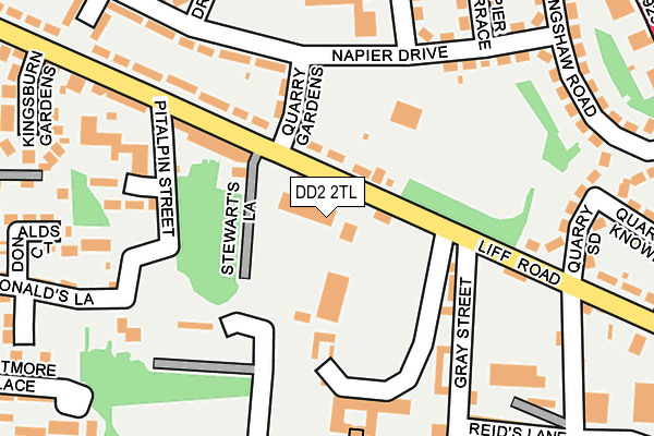 DD2 2TL map - OS OpenMap – Local (Ordnance Survey)