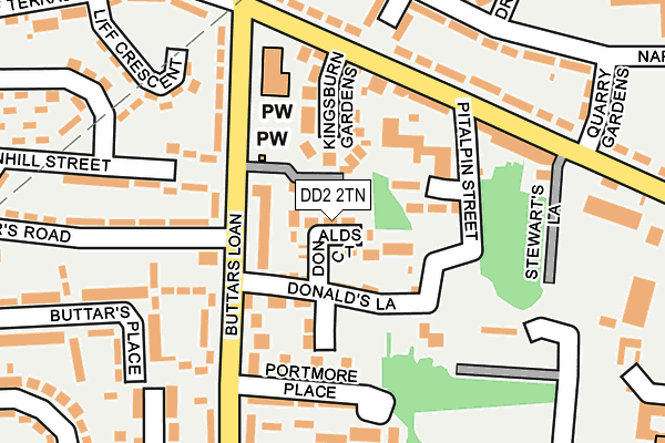 DD2 2TN map - OS OpenMap – Local (Ordnance Survey)