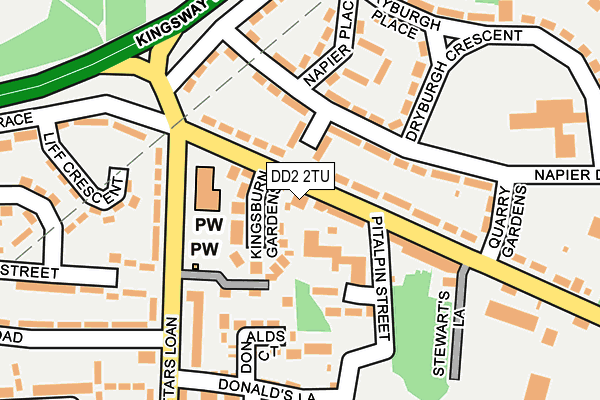 DD2 2TU map - OS OpenMap – Local (Ordnance Survey)