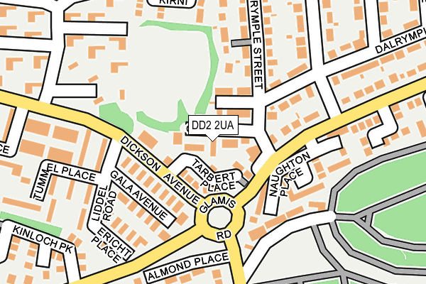 DD2 2UA map - OS OpenMap – Local (Ordnance Survey)