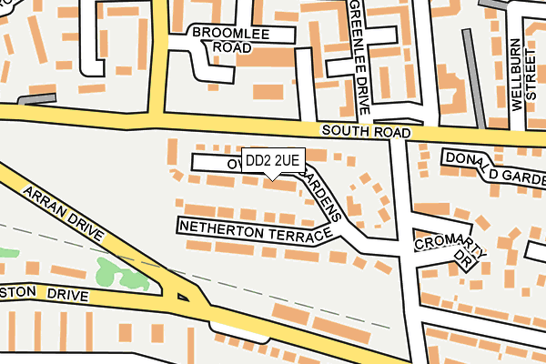 DD2 2UE map - OS OpenMap – Local (Ordnance Survey)