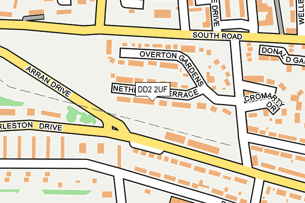 DD2 2UF map - OS OpenMap – Local (Ordnance Survey)