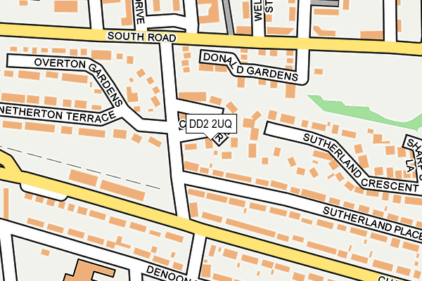 DD2 2UQ map - OS OpenMap – Local (Ordnance Survey)