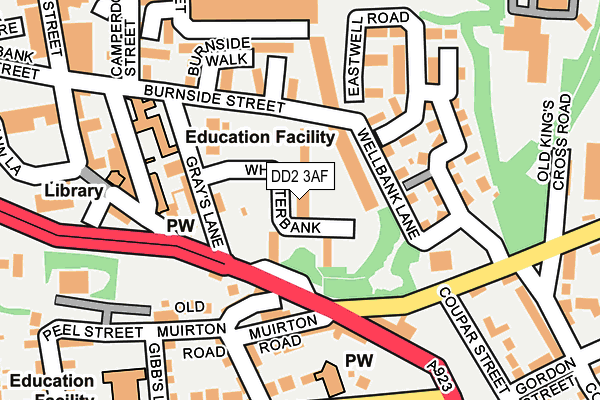 DD2 3AF map - OS OpenMap – Local (Ordnance Survey)