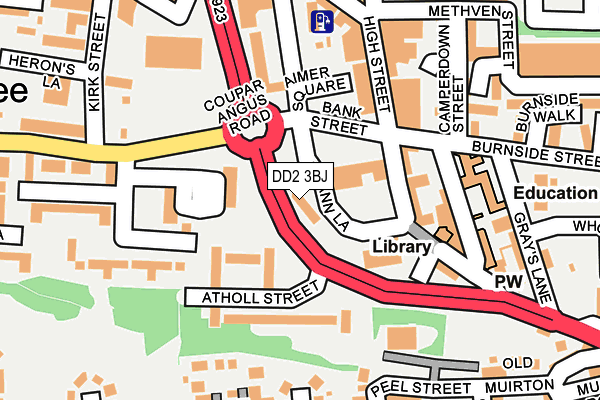 DD2 3BJ map - OS OpenMap – Local (Ordnance Survey)