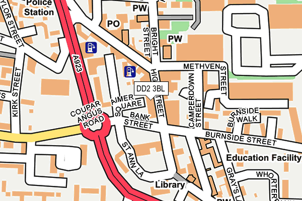 DD2 3BL map - OS OpenMap – Local (Ordnance Survey)