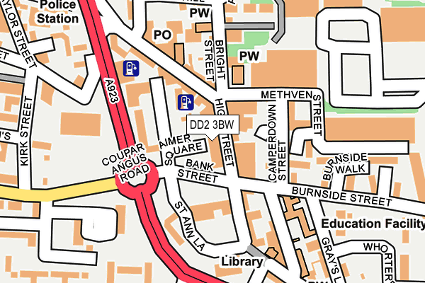 DD2 3BW map - OS OpenMap – Local (Ordnance Survey)