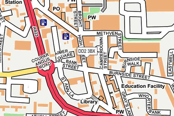 DD2 3BX map - OS OpenMap – Local (Ordnance Survey)