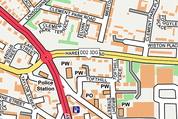 DD2 3DG map - OS OpenMap – Local (Ordnance Survey)