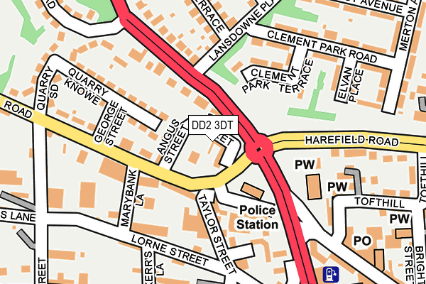 DD2 3DT map - OS OpenMap – Local (Ordnance Survey)