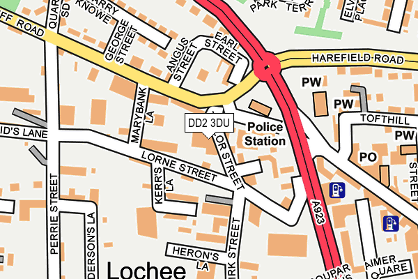 DD2 3DU map - OS OpenMap – Local (Ordnance Survey)