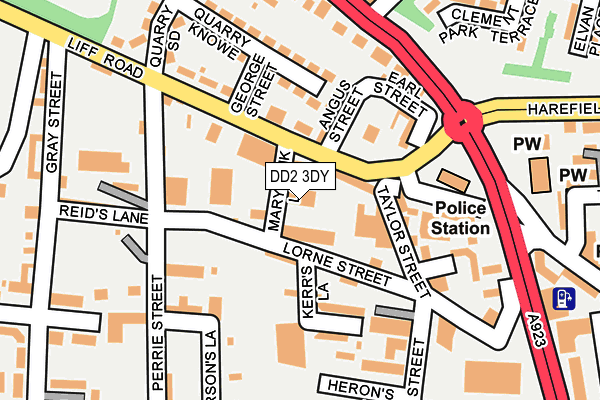 DD2 3DY map - OS OpenMap – Local (Ordnance Survey)