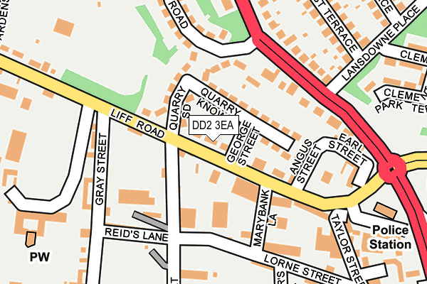 DD2 3EA map - OS OpenMap – Local (Ordnance Survey)
