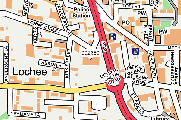 DD2 3EG map - OS OpenMap – Local (Ordnance Survey)