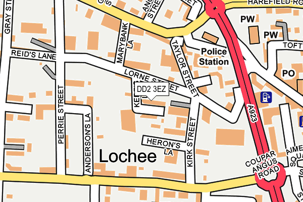 DD2 3EZ map - OS OpenMap – Local (Ordnance Survey)