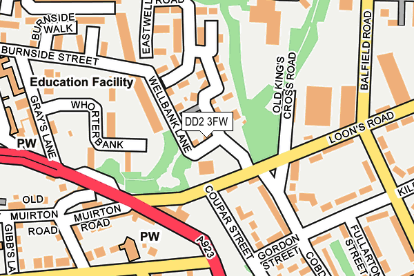 DD2 3FW map - OS OpenMap – Local (Ordnance Survey)