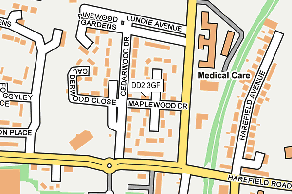 DD2 3GF map - OS OpenMap – Local (Ordnance Survey)