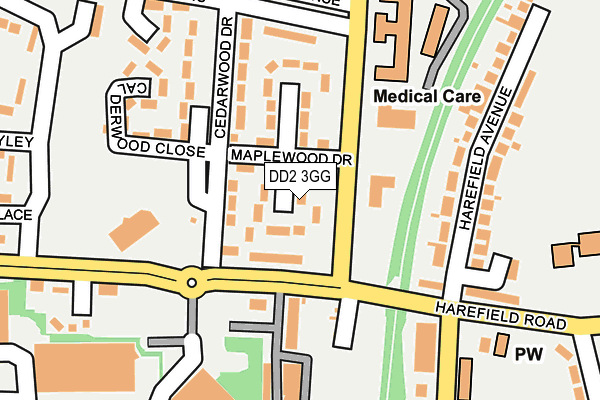 DD2 3GG map - OS OpenMap – Local (Ordnance Survey)