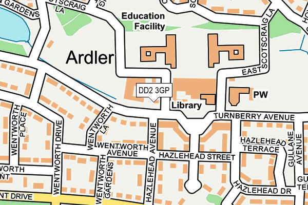 DD2 3GP map - OS OpenMap – Local (Ordnance Survey)