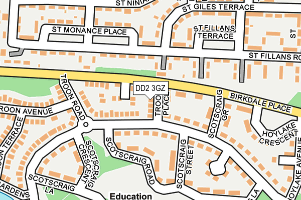 DD2 3GZ map - OS OpenMap – Local (Ordnance Survey)