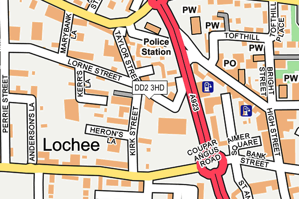 DD2 3HD map - OS OpenMap – Local (Ordnance Survey)