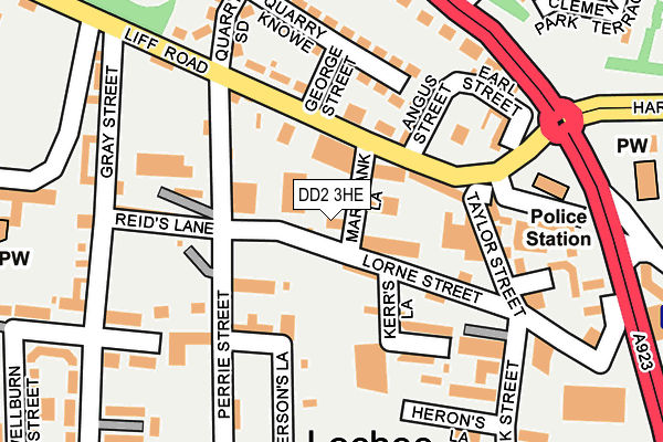 DD2 3HE map - OS OpenMap – Local (Ordnance Survey)