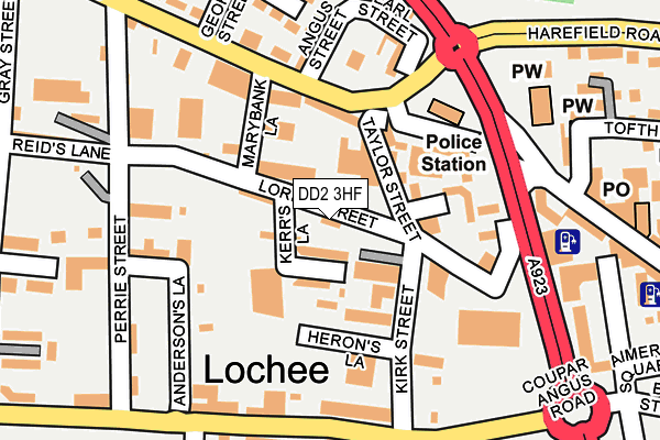 DD2 3HF map - OS OpenMap – Local (Ordnance Survey)