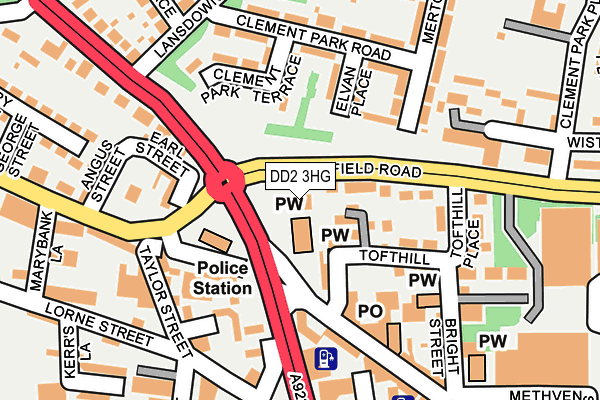 DD2 3HG map - OS OpenMap – Local (Ordnance Survey)