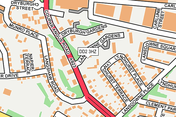 DD2 3HZ map - OS OpenMap – Local (Ordnance Survey)