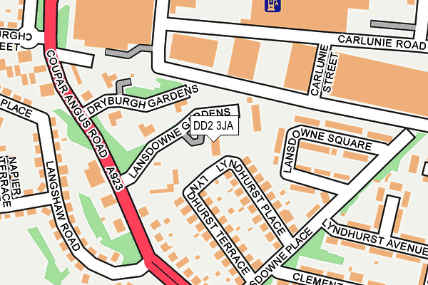 DD2 3JA map - OS OpenMap – Local (Ordnance Survey)