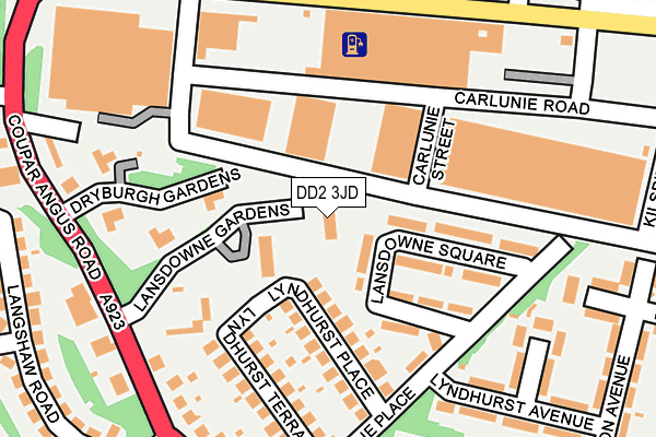 DD2 3JD map - OS OpenMap – Local (Ordnance Survey)