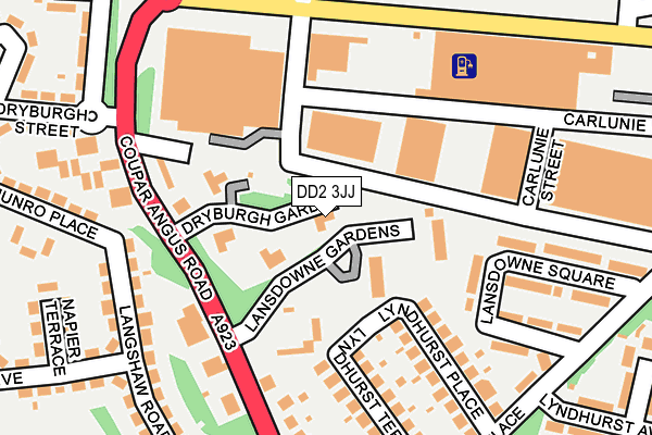 DD2 3JJ map - OS OpenMap – Local (Ordnance Survey)