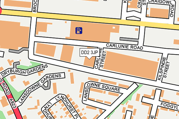DD2 3JP map - OS OpenMap – Local (Ordnance Survey)