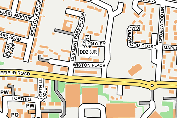 DD2 3JR map - OS OpenMap – Local (Ordnance Survey)