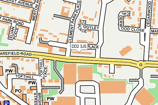 DD2 3JS map - OS OpenMap – Local (Ordnance Survey)