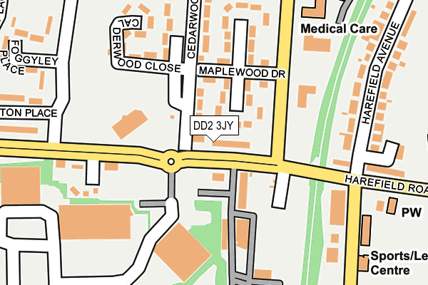 DD2 3JY map - OS OpenMap – Local (Ordnance Survey)