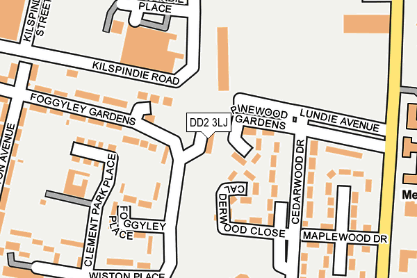 DD2 3LJ map - OS OpenMap – Local (Ordnance Survey)