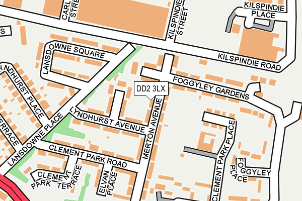 DD2 3LX map - OS OpenMap – Local (Ordnance Survey)