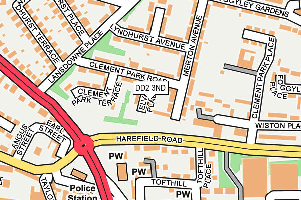 DD2 3ND map - OS OpenMap – Local (Ordnance Survey)
