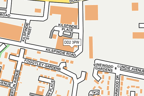 DD2 3PW map - OS OpenMap – Local (Ordnance Survey)