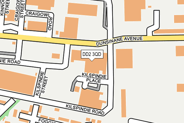 DD2 3QD map - OS OpenMap – Local (Ordnance Survey)