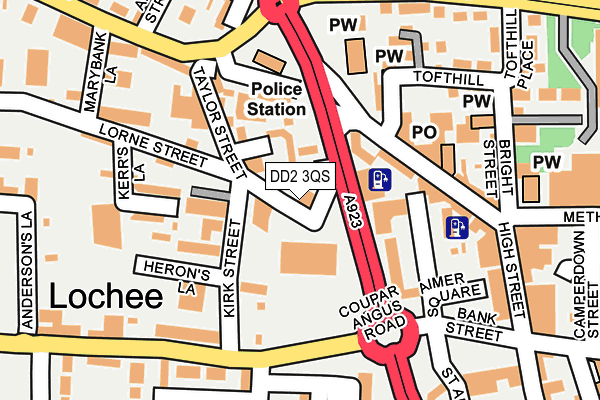 DD2 3QS map - OS OpenMap – Local (Ordnance Survey)