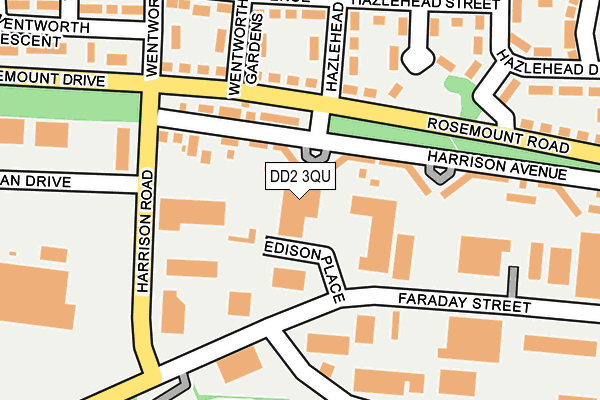 DD2 3QU map - OS OpenMap – Local (Ordnance Survey)