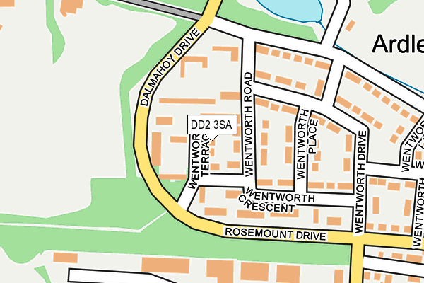 DD2 3SA map - OS OpenMap – Local (Ordnance Survey)