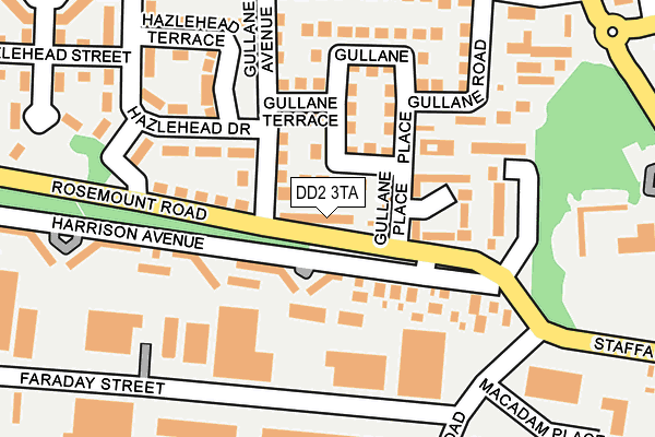 DD2 3TA map - OS OpenMap – Local (Ordnance Survey)
